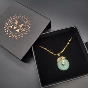 Round Jade Pendant Necklace